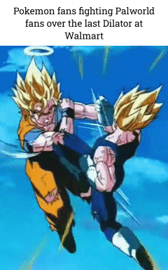 Pokemon fans fighting Palworld fans over the last Dilator at Walmart