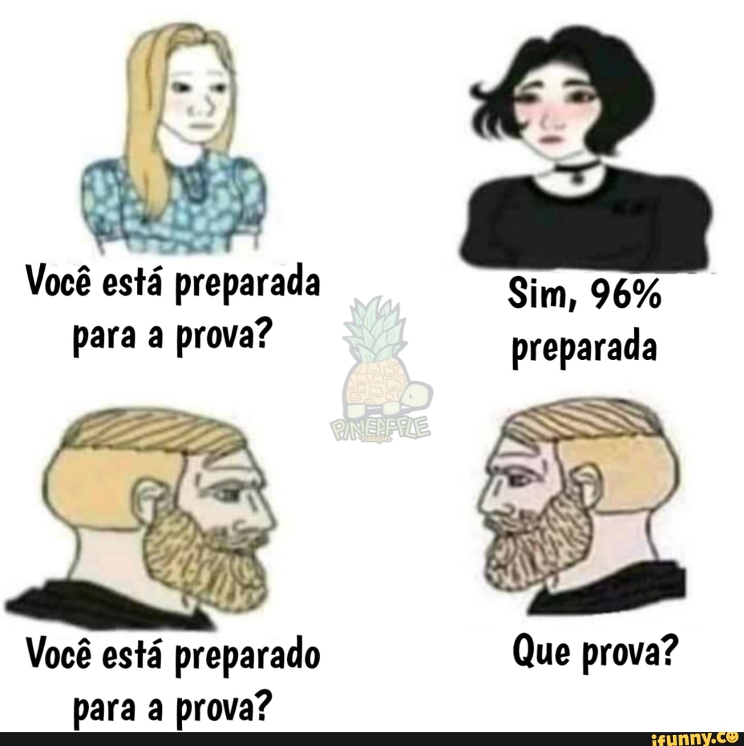 Você está preparado
para a prova?
Que prova?