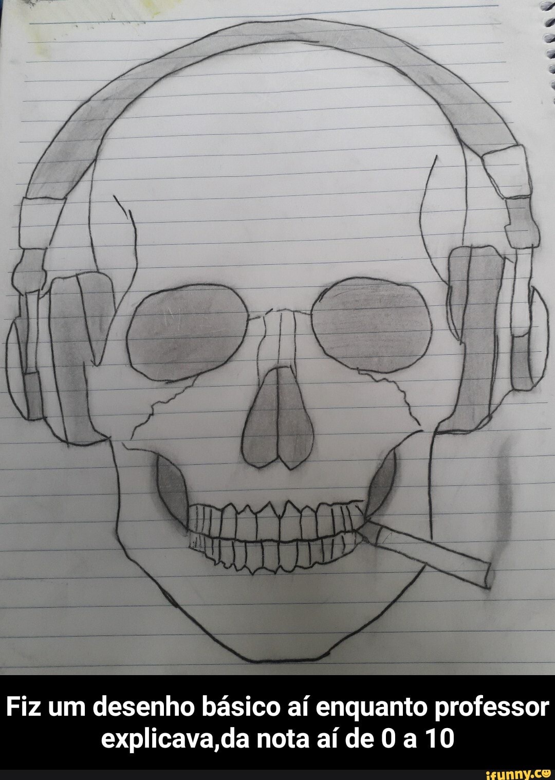 Fiz um desenho básico aí enquanto professor explicava,da nota aí de a 10 - Fiz um desenho básico aí enquanto professor explicava,da nota aí de 0 a 10