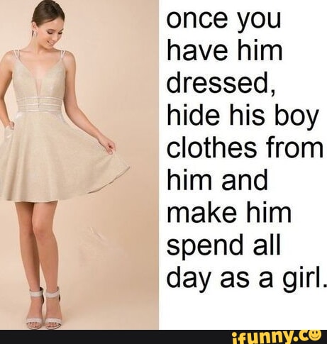 Captions Boys Wearing Girls Dresses