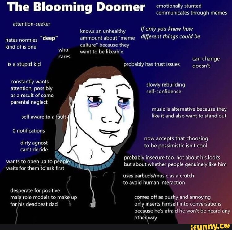 I will be your bloom. Doomer мемы. ДУМЕР И Блумер. Блумер мемы. Wojak Блумер.