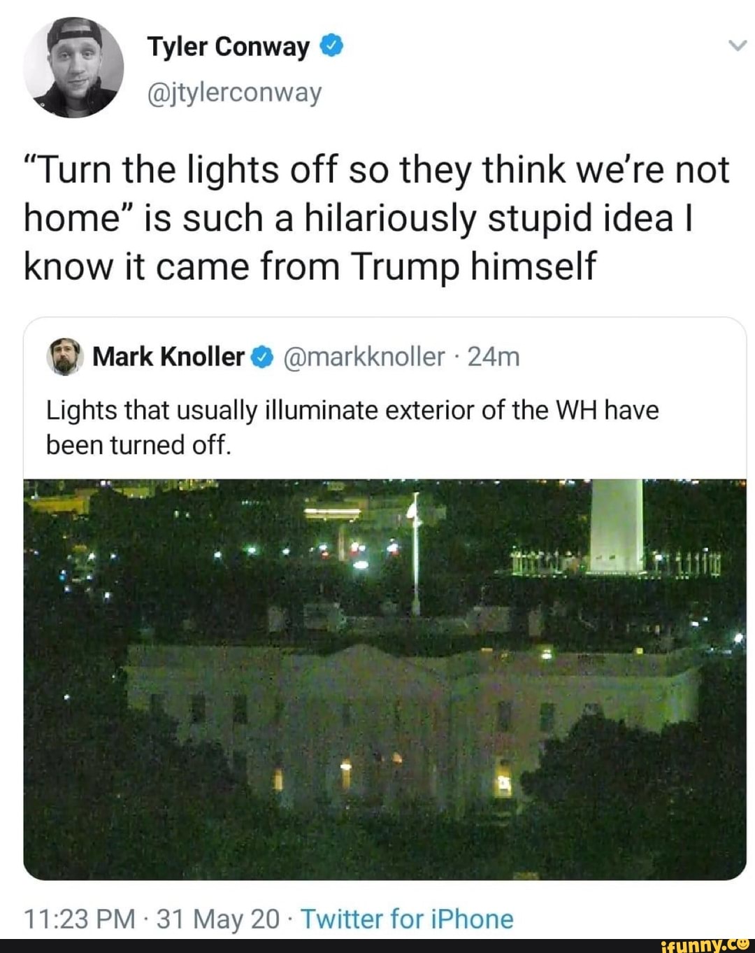 donald trump turn off the lights