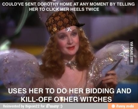 COULD'VE SENT,
DOROTHY HOME AT ANY MOMENT BY TELLING
HER TO Cl HEELS TWICE
