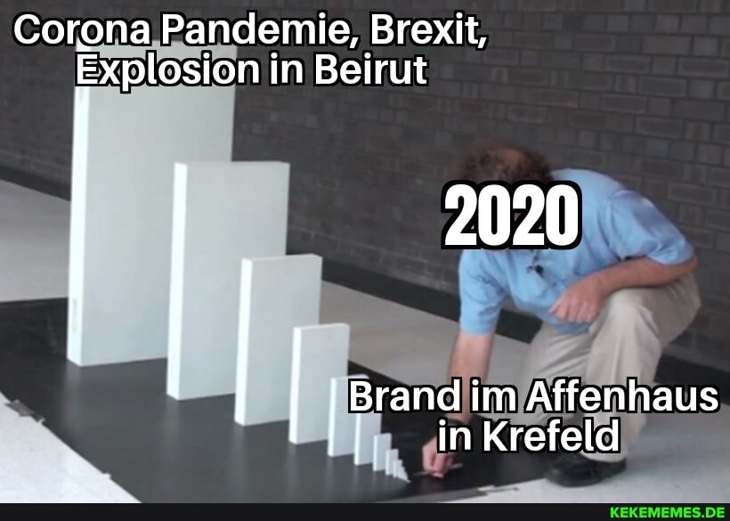 Corona,Pandemiie, Brexit,
Explosion in Beirut
Brandlim Affenhaus
"in Krefeld!