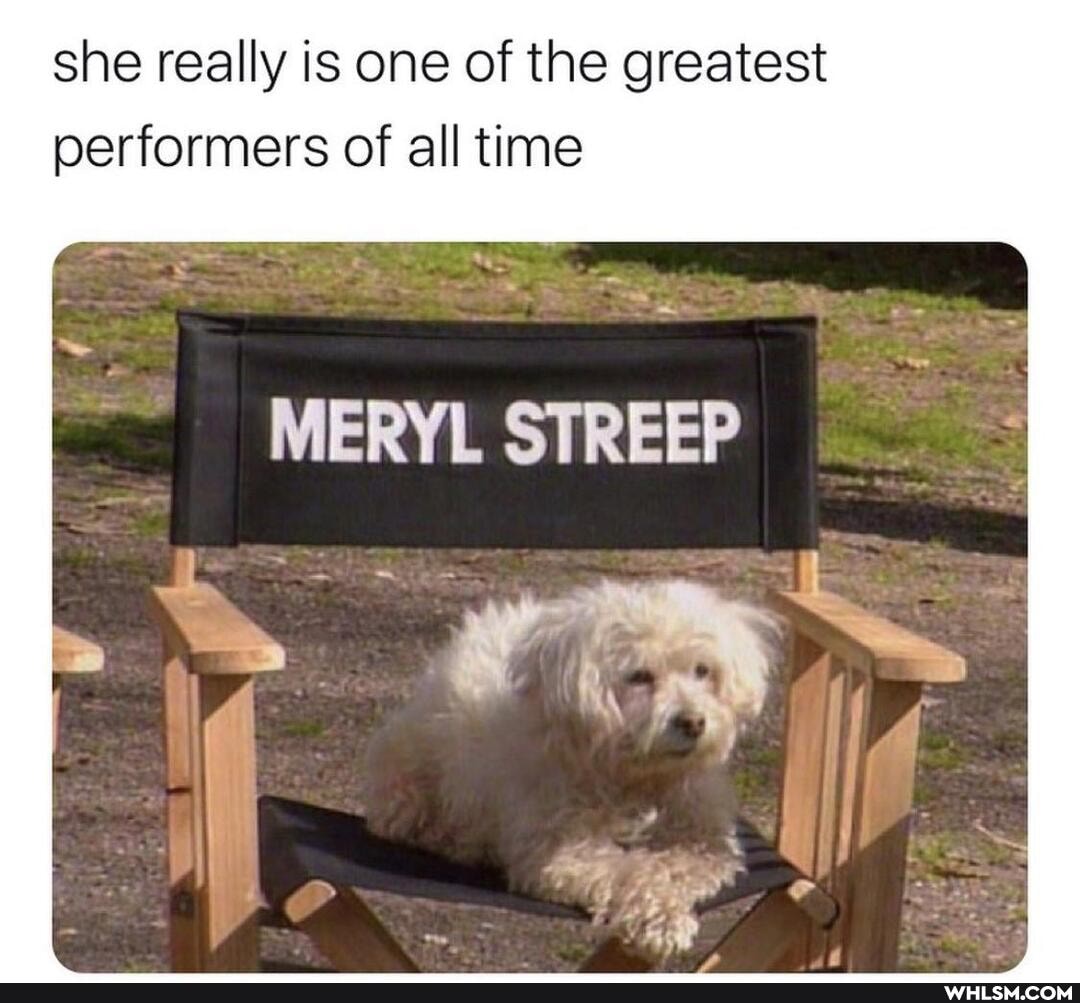 she really is one of the greatest
performers of all time
MERYL STREEP