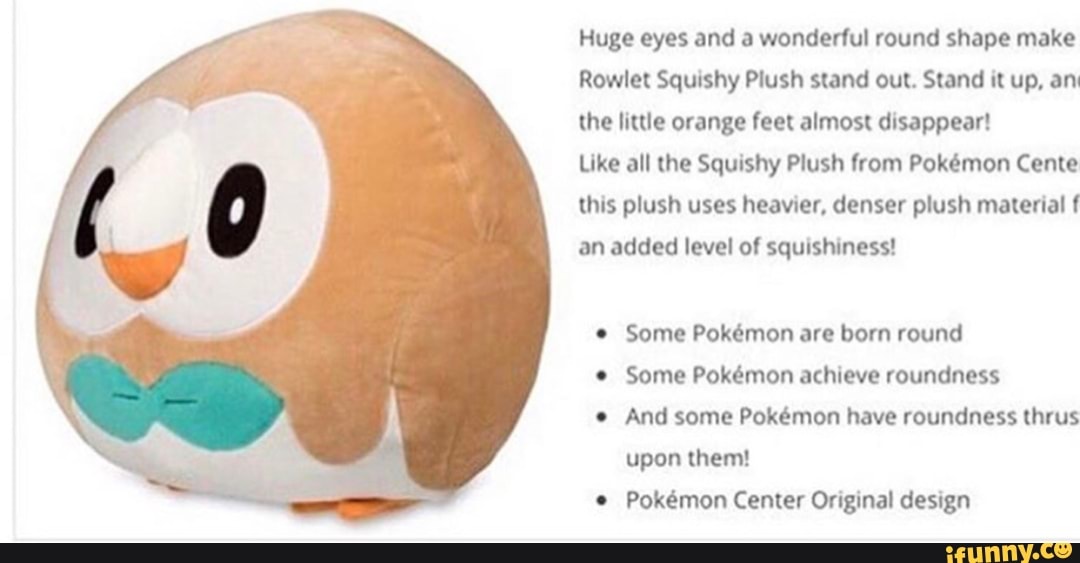 rowlet squishy plush