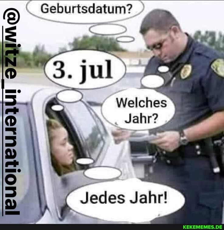 Geburtsdatum?
Jedes Jahr!