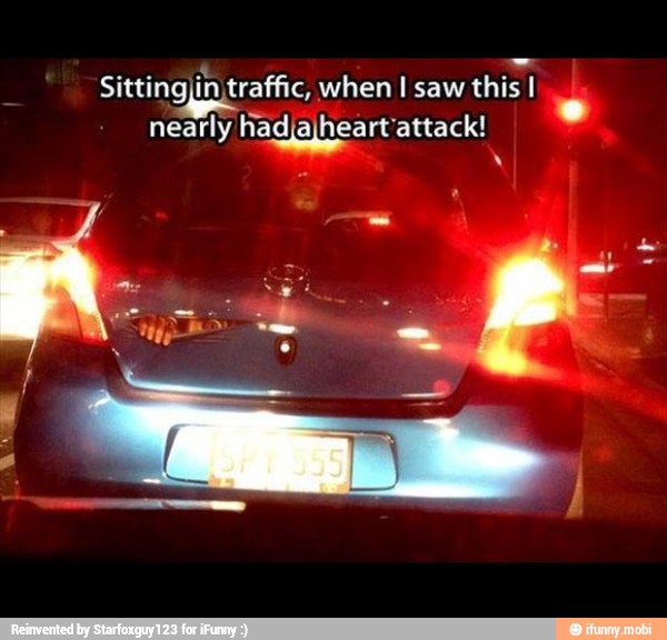 Sittingjin'traffic, when I saw
this I
nearly had/ajheart'attack!