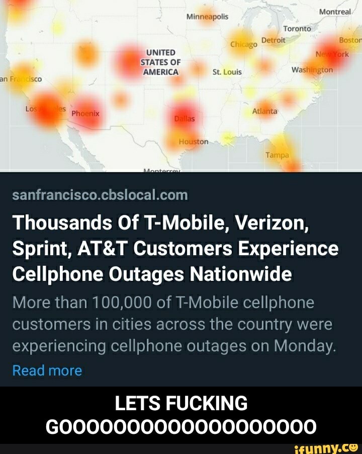 Sanfrancisco.cbslocal.com Thousands Of T-Mobile, Verizon, Sprint, AT&T ...