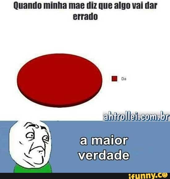 Quando minha mae diz que algo vai dar
errado
'a malon
verdade