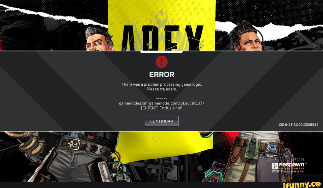 There was a problem processing game logic please try again apex legends ошибка