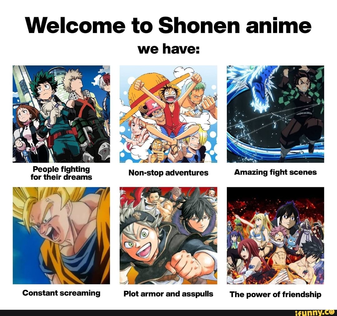 Welcome To Shonen Anime We Have: People Fighting For Their Dreams Non ...