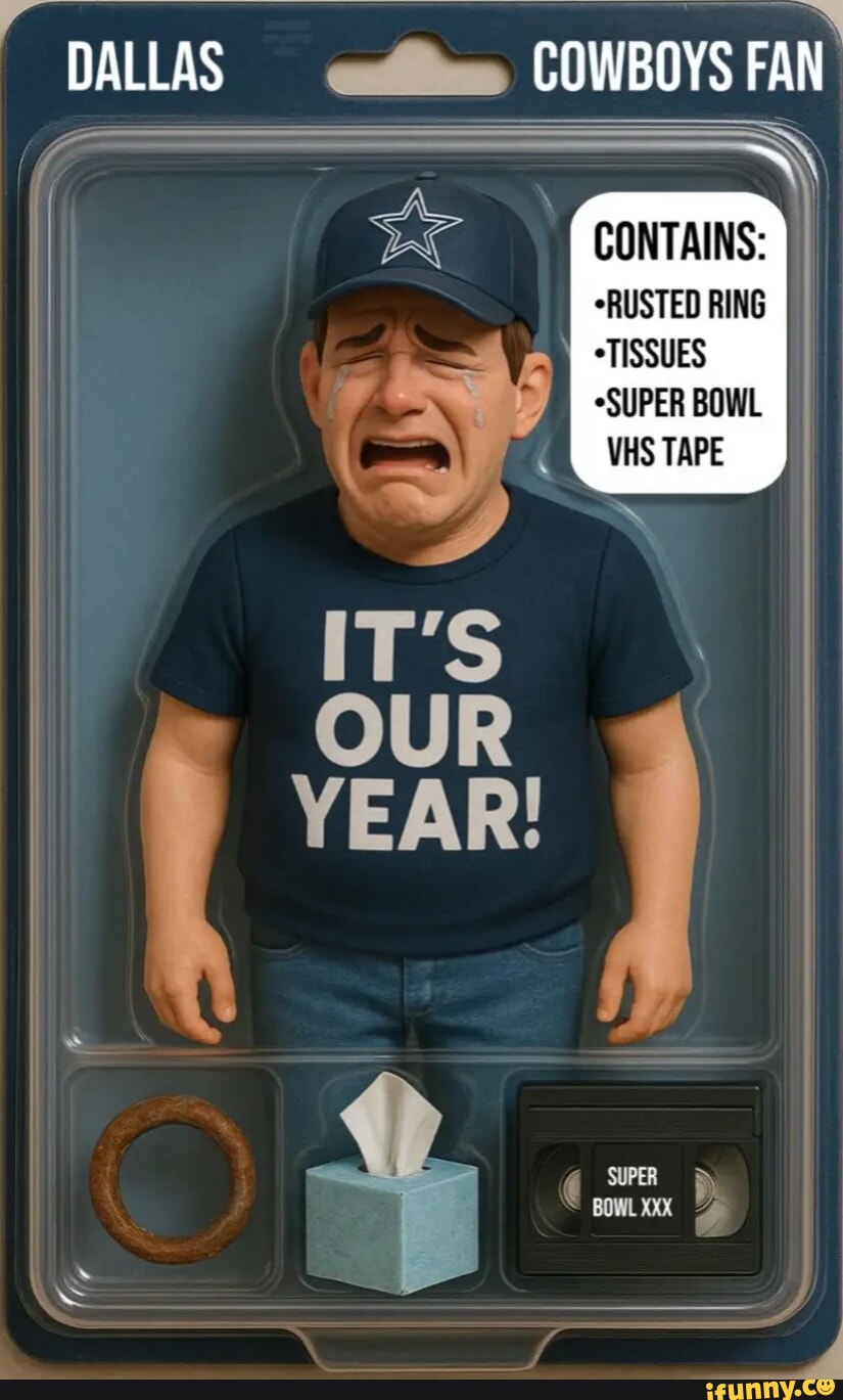 DALLAS COWBOYS FAN CONTAINS: *RUSTED RING *TISSUES SUPER BOWL VHS TAPE ...