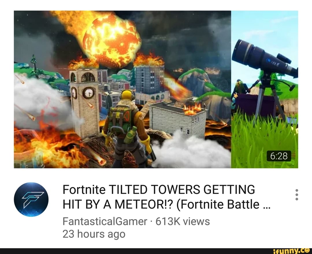 Ooo Fortnite TILTED TOWERS GETTING HIT BY A METEOR!? (Fortnite Battle ...