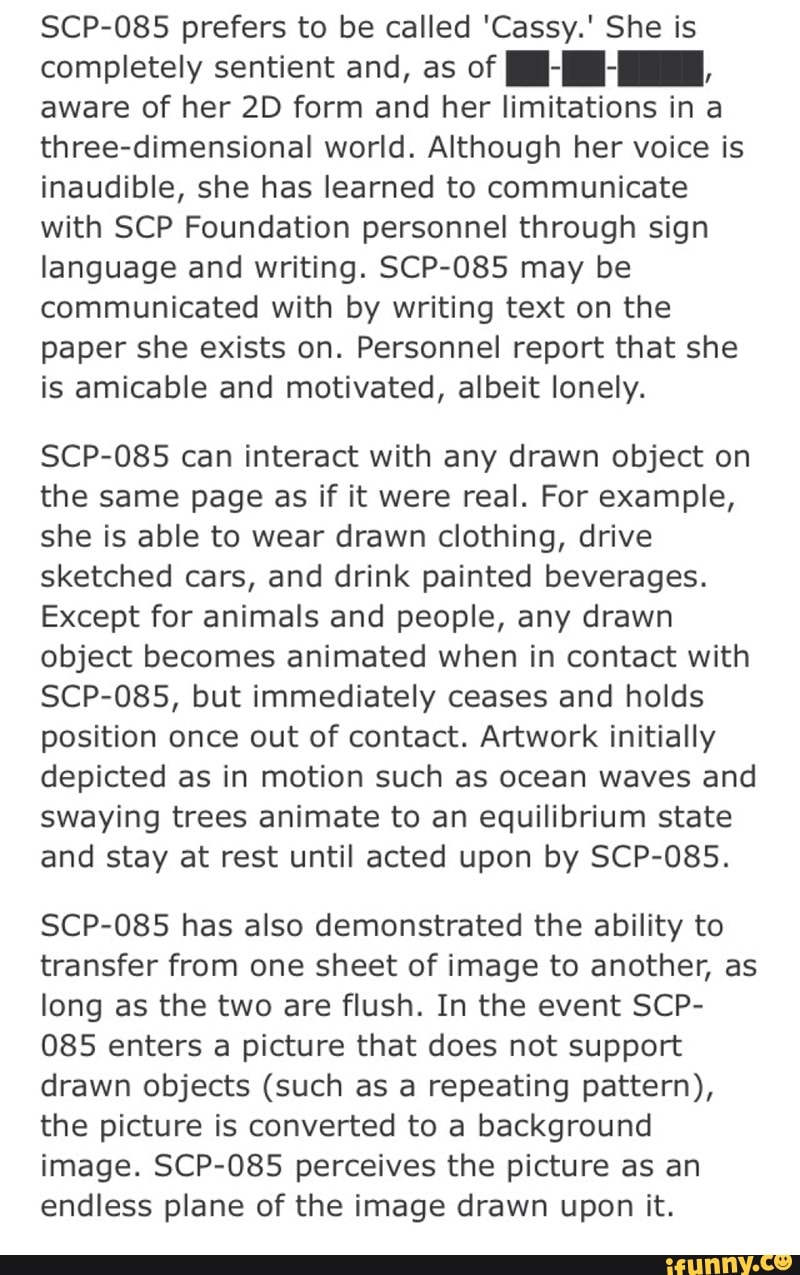 Scp 085 описание