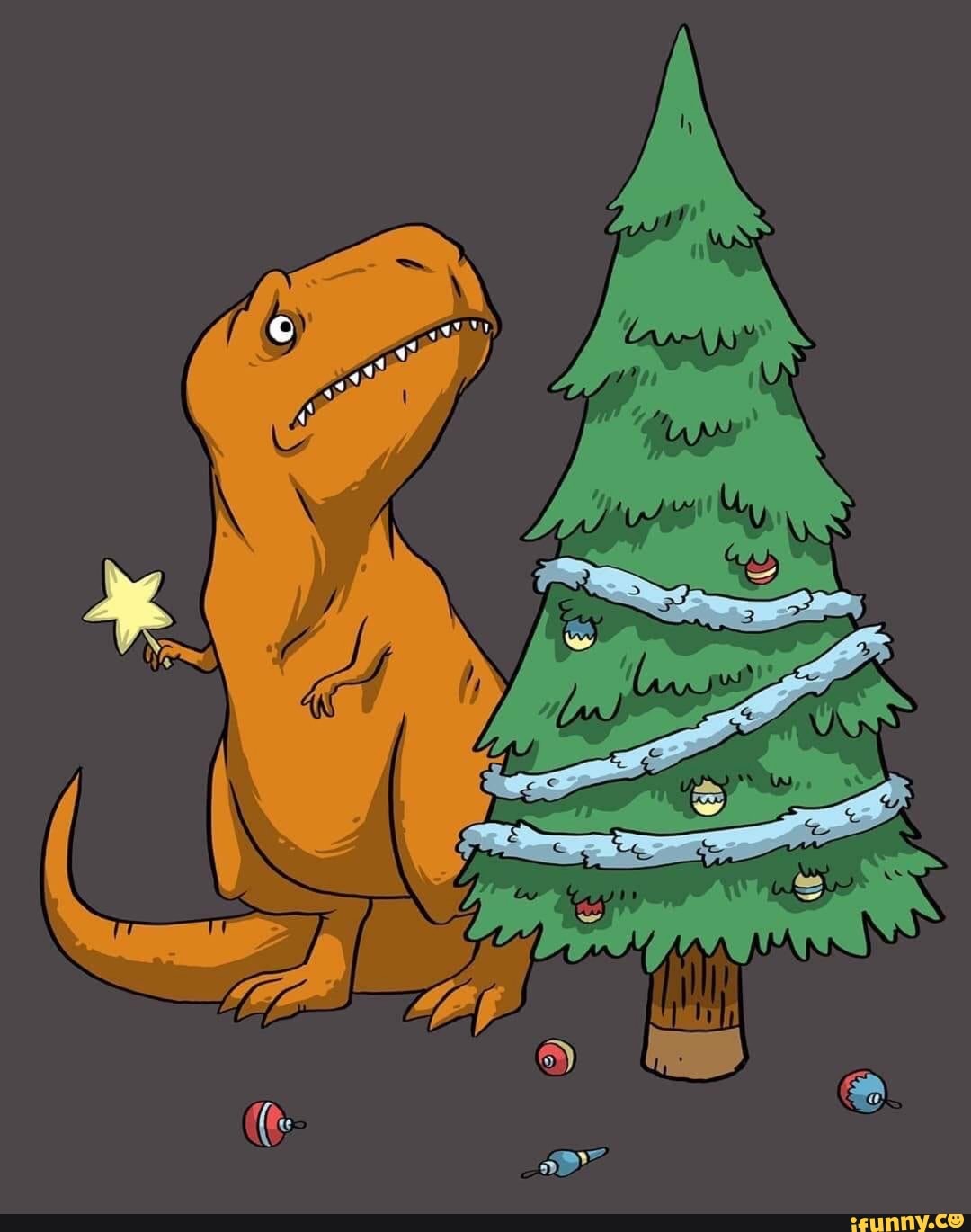 Новогодний динозавр