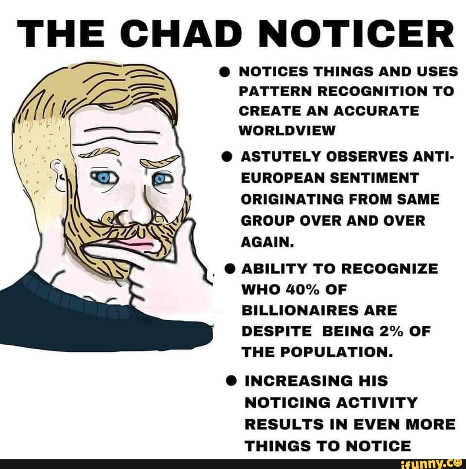 THE CHAD NOTICER NOTICES THINGS AND USES PATTERN RECOGNITION TO