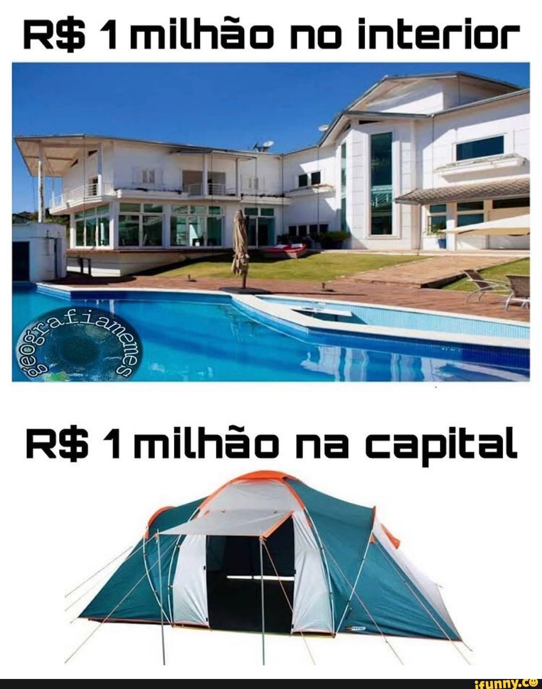 R& 1 milhão no Interior
R& 1 milhão na capital
