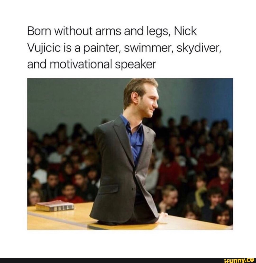 Born Without Arms And Legs Nick Vujicic Is A Painter Swimmer