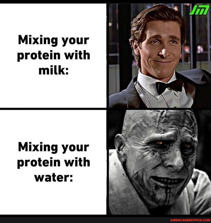 The difference is so massive Mixing your protein with milk Mixing
