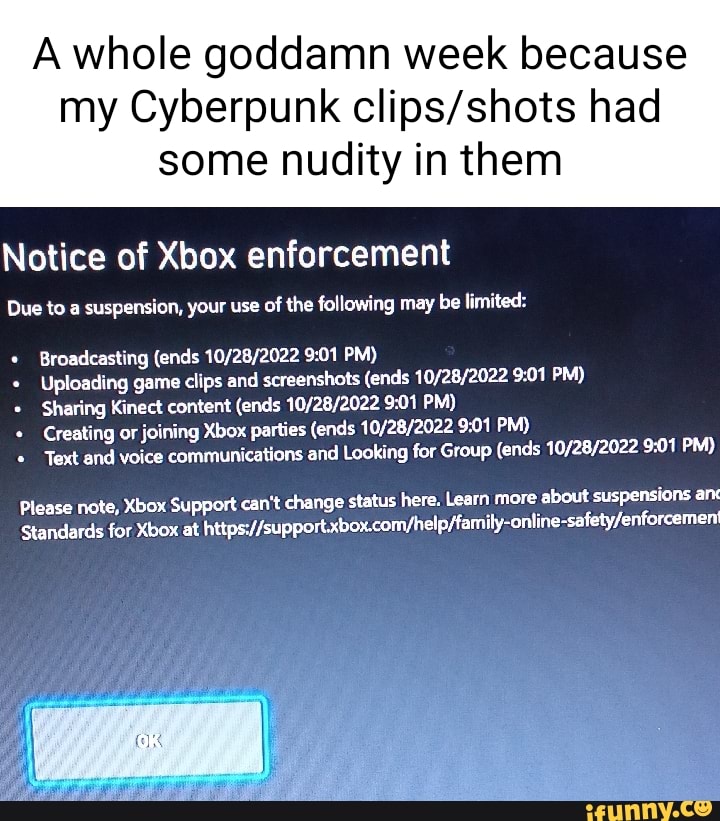 A whole goddamn week because my Cyberpunk had some nudity in them