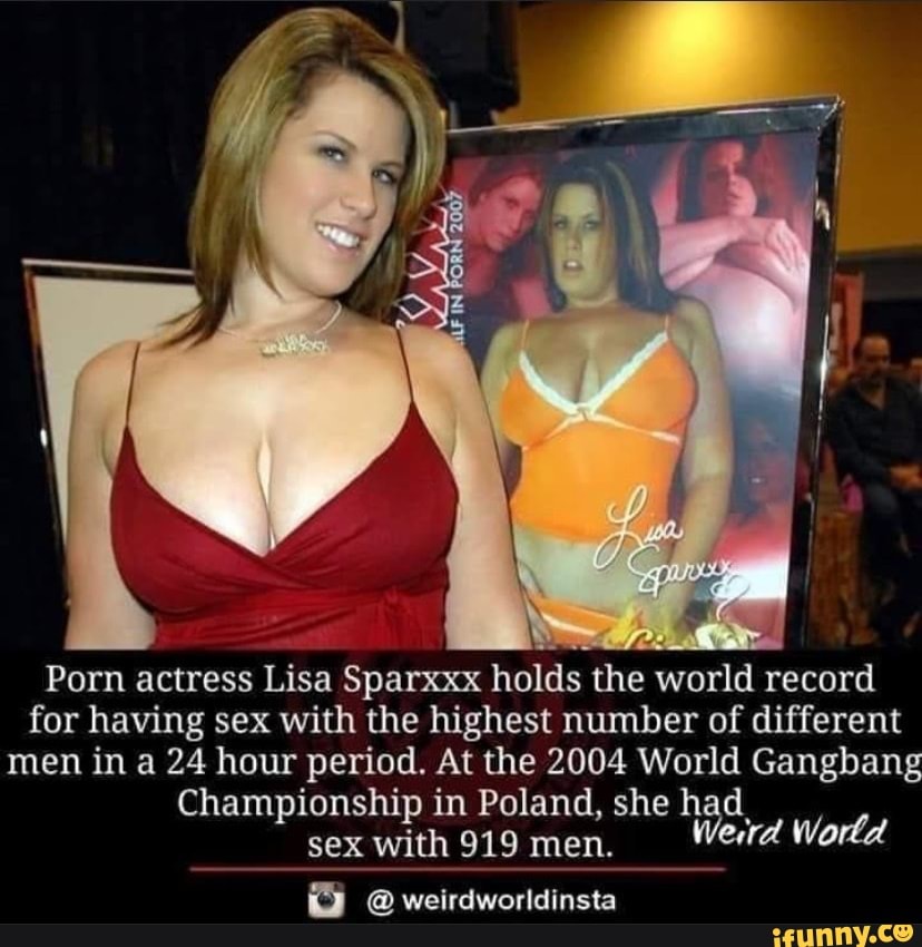 Porn actress Lisa Sparxxx holds the world record for having sex  