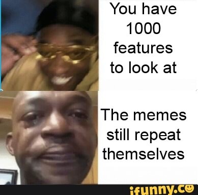 You have 1000 features to look at The memes still repeat themselves ...