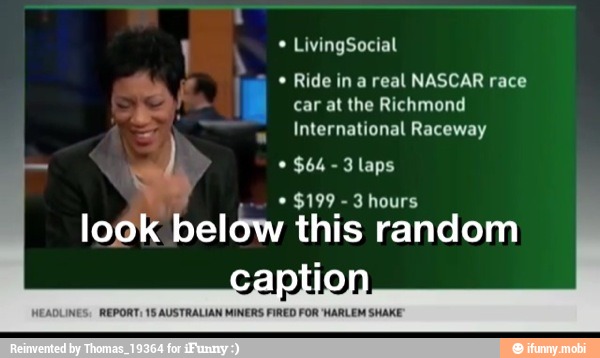 y
Ride in a real NASCAR race
car at the Richmond
International Raceway
à
$199
3 hours
look belów this random