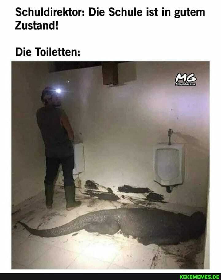 Schuldirektor: Die Schule ist in gutem
Zustand!
Die Toiletten: