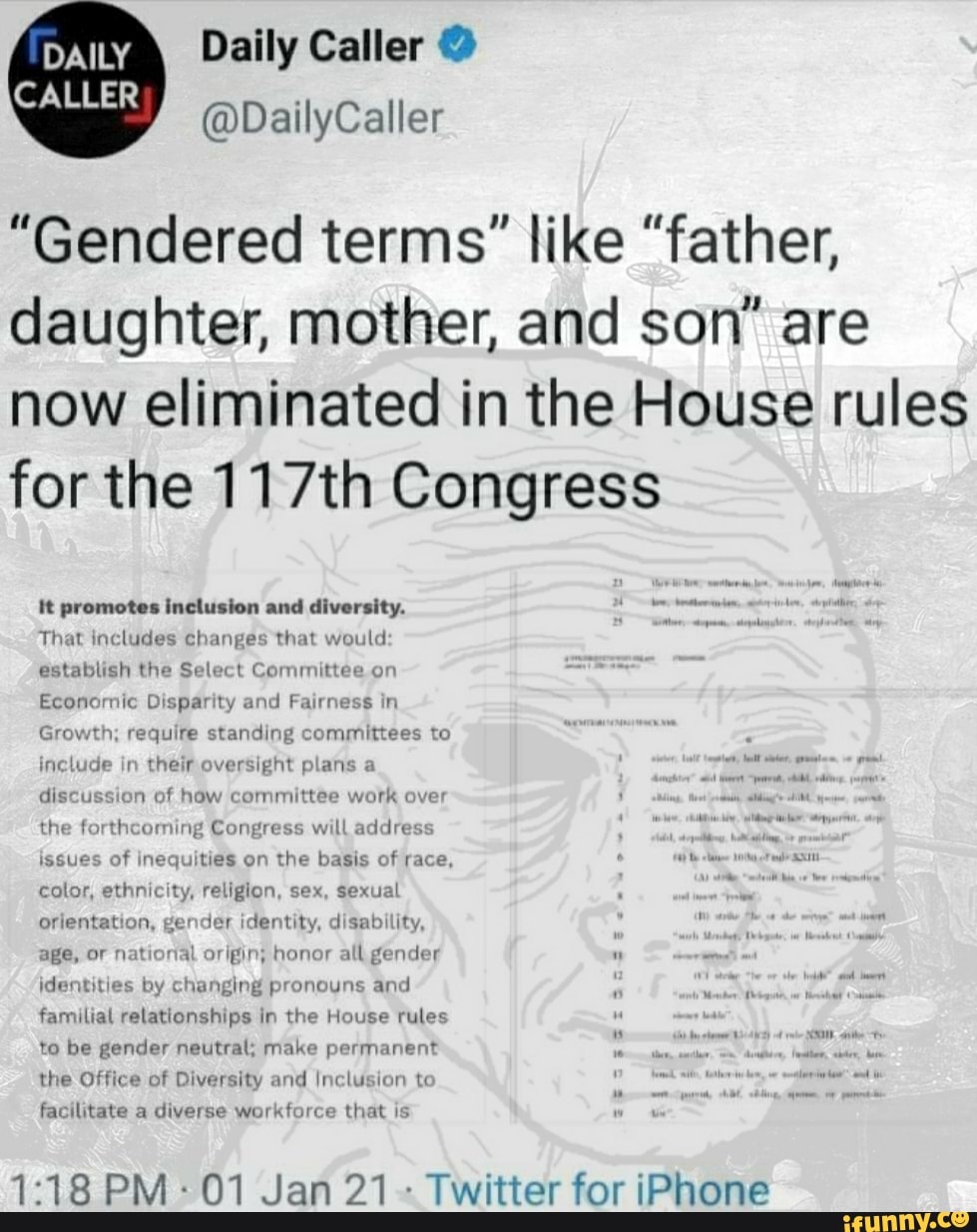 Gendered Terms Like Father Daughter Mother And Son Are Now Eliminated In The House Rules 0435