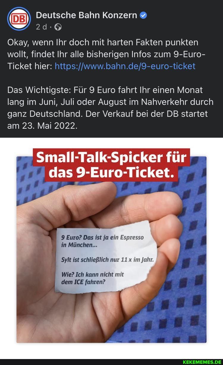 Deutsche Bahn Konzern Okay, wenn Ihr doch mit harten Fakten punkten wollt, finde