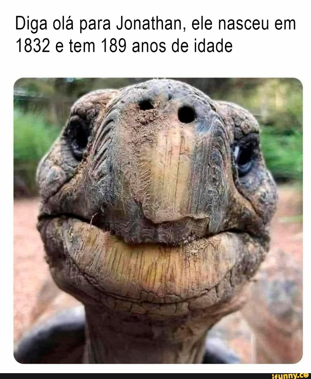 Diga olá para Jonathan, ele nasceu em
1832 e tem 189 anos de idade