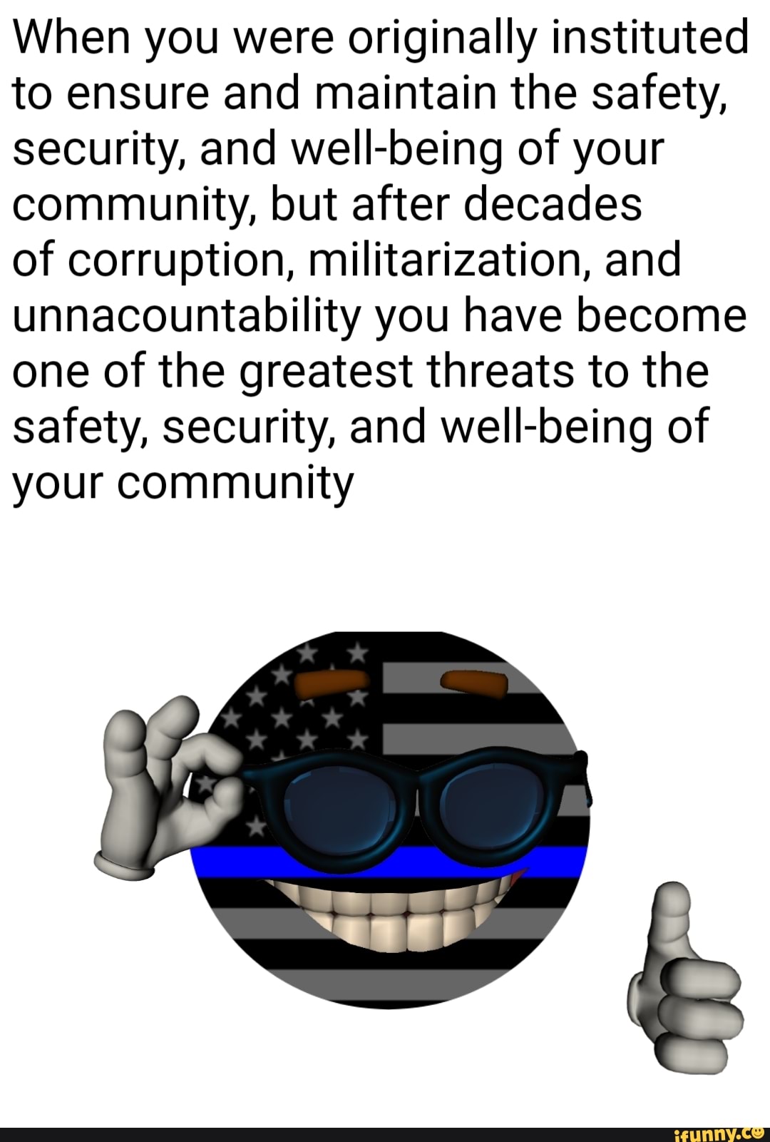 When you were originally instituted to ensure and maintain the safety