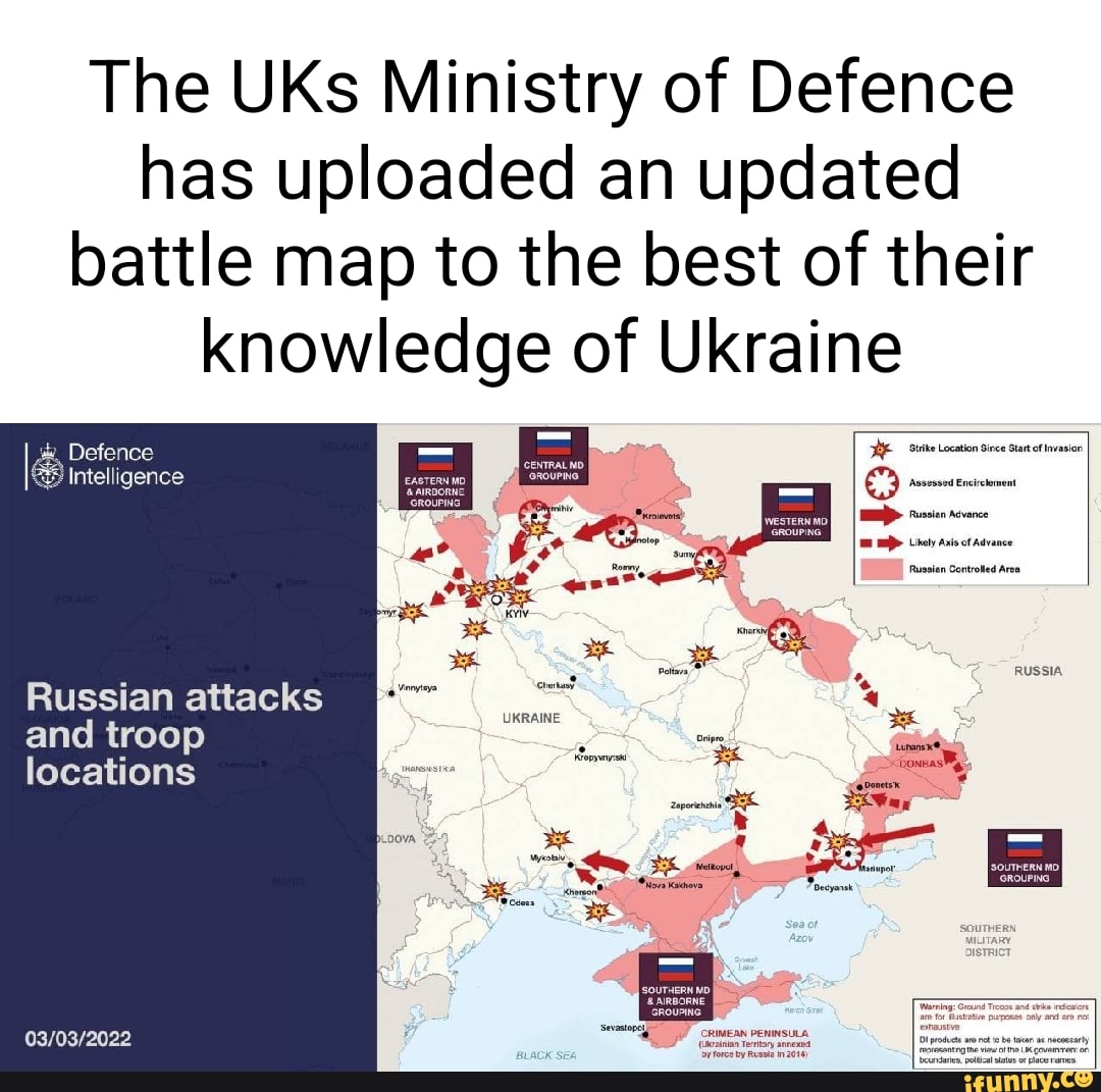 The UKs Ministry of Defence has uploaded an updated battle map to the ...