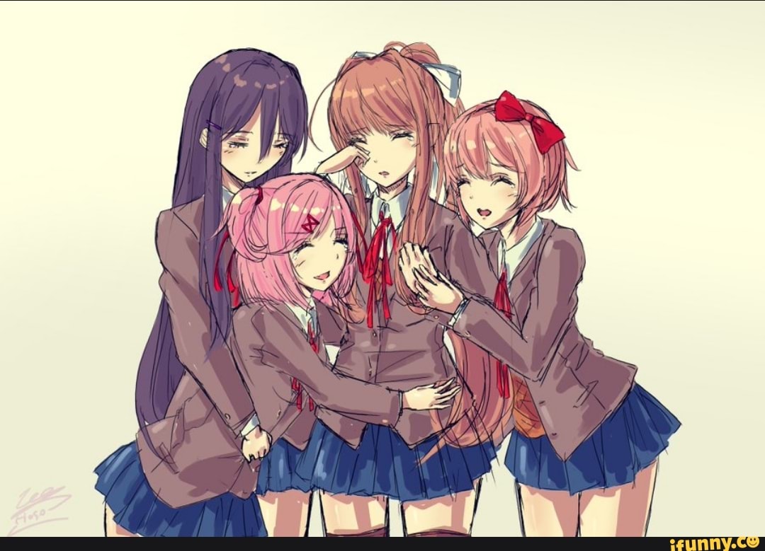 dokidokiliteratureclub, ddlc, monika, sayori, <b>yuri</b>, <b>natsuki</b>, dokidoki, anim...