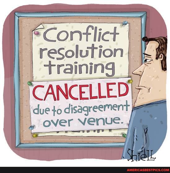 fConflict II I resolutionI
'I training
due fo disagreement over venve-