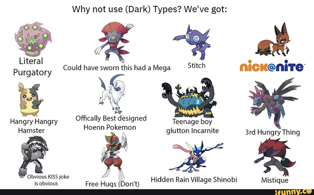 Day 2) Why not use (Dark) Types? We've got: : r/pokemon