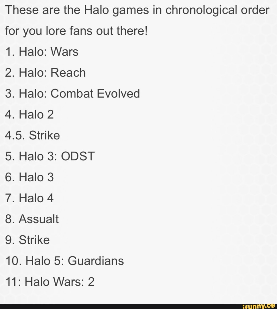 Halo games in chronological order