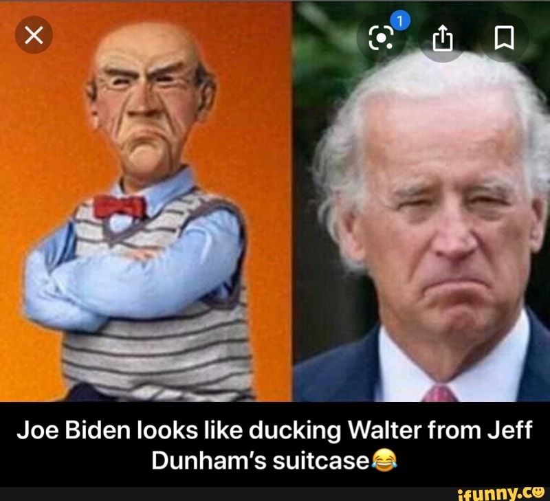 Joe Biden looks like ducking Walter from Jeff Dunham's suitcaseS - Joe ...