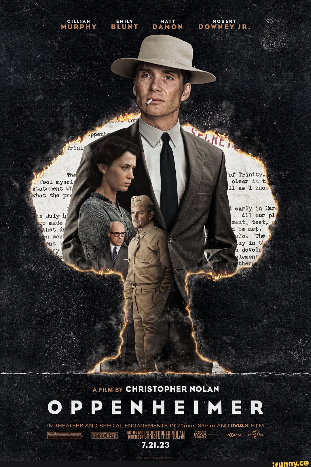 Fan Poster + Wallpaper featuring Cillian Murphy, Emily Blunt, Matt