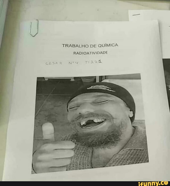 EU
TRABALHO DE QUÍMICA
RADIOATIVIDADE