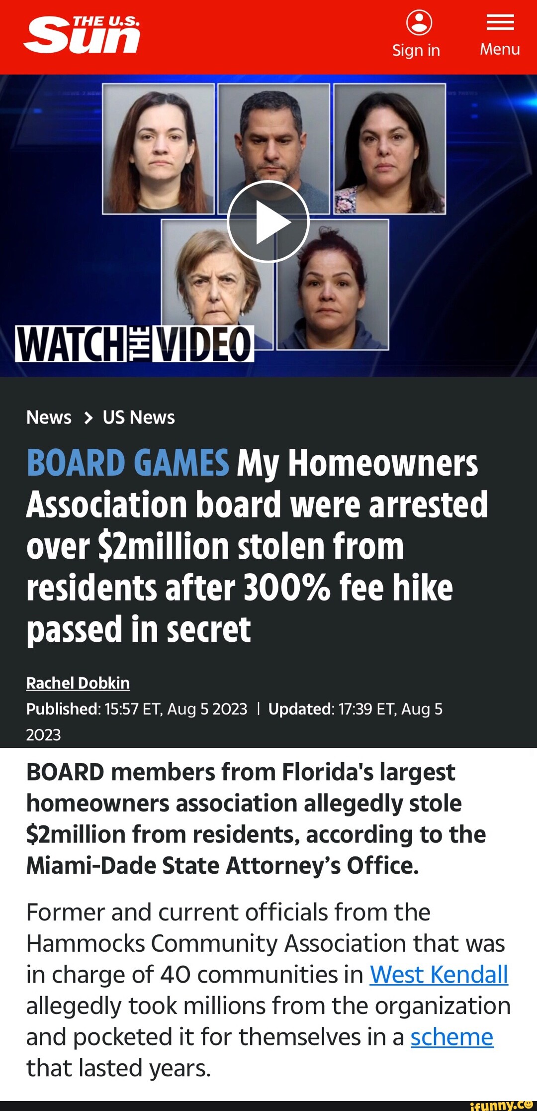 Ss THE ON un Sign in Menu WATCH News > US News BOARD GAMES My