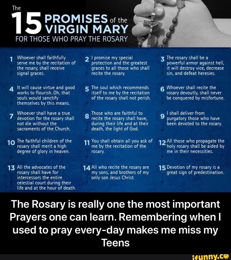 PROMISES of the VIRGIN MARY FOR THOSE WHO PRAY THE ROSARY Whoever shall