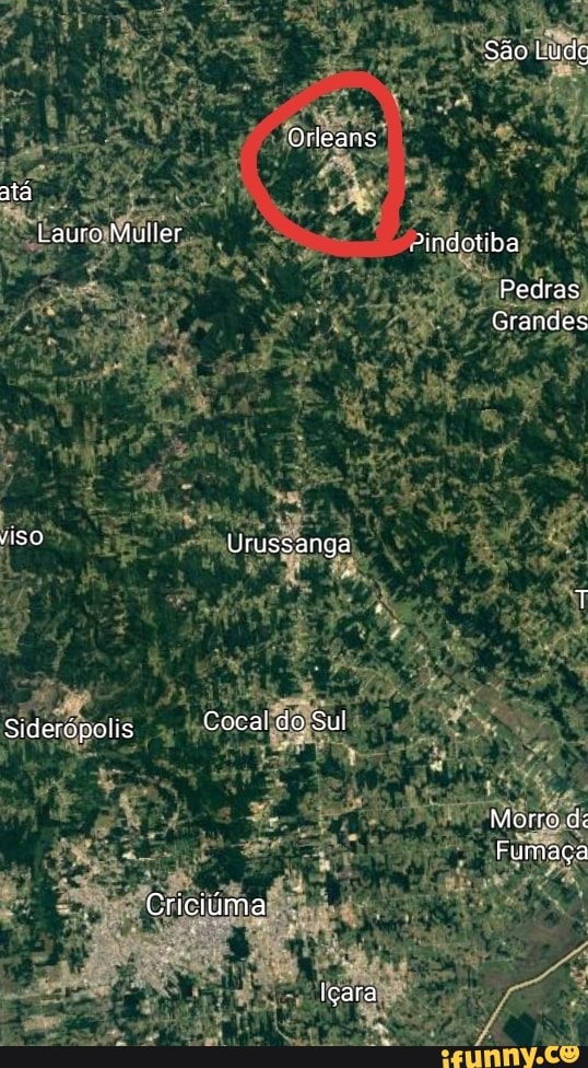 São Lud
Orleans atá
Lauro Muller "indotiba
Pedras
Grandes
Urussanga
Siderópolis Cocal do Sul
Morro
Fumaça
Criciúma
Içara