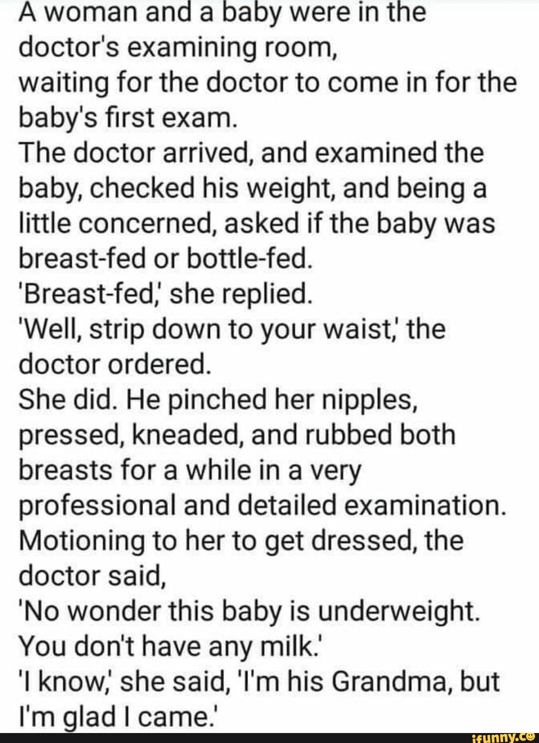 a-woman-and-a-baby-were-in-the-doctor-s-examining-room-waiting-for-the