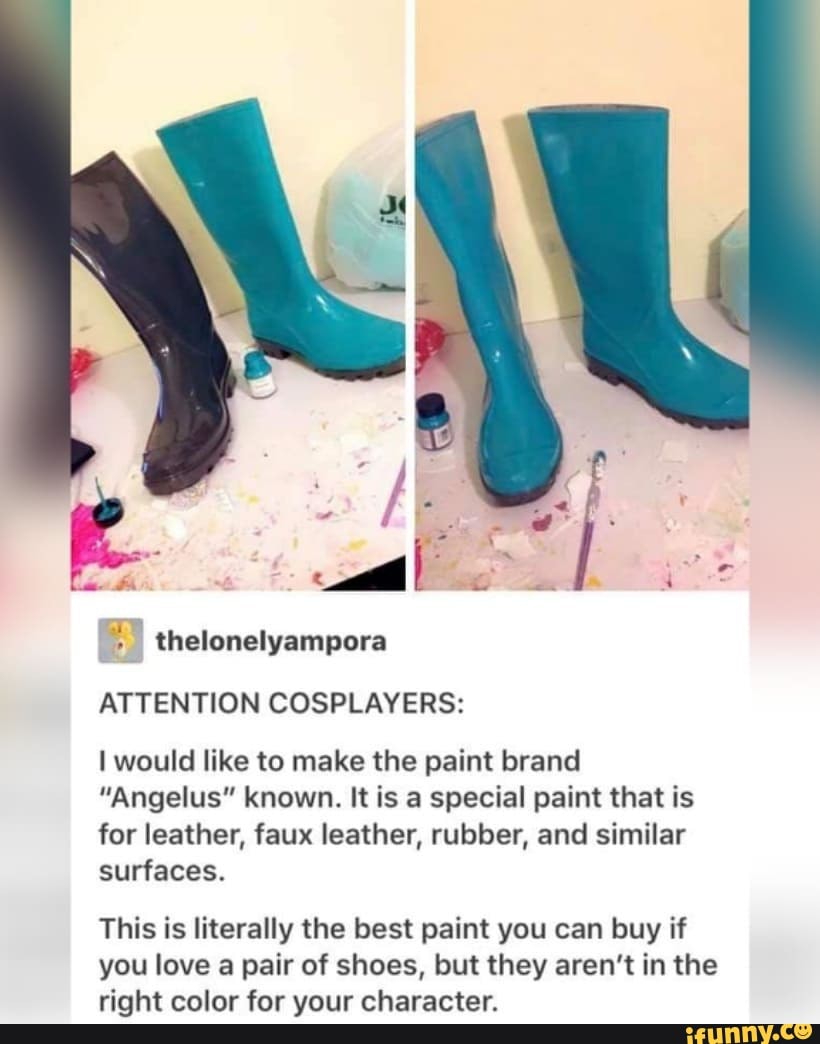 ATTENTION COSPLAYERS would like to make the paint brand "Angelus