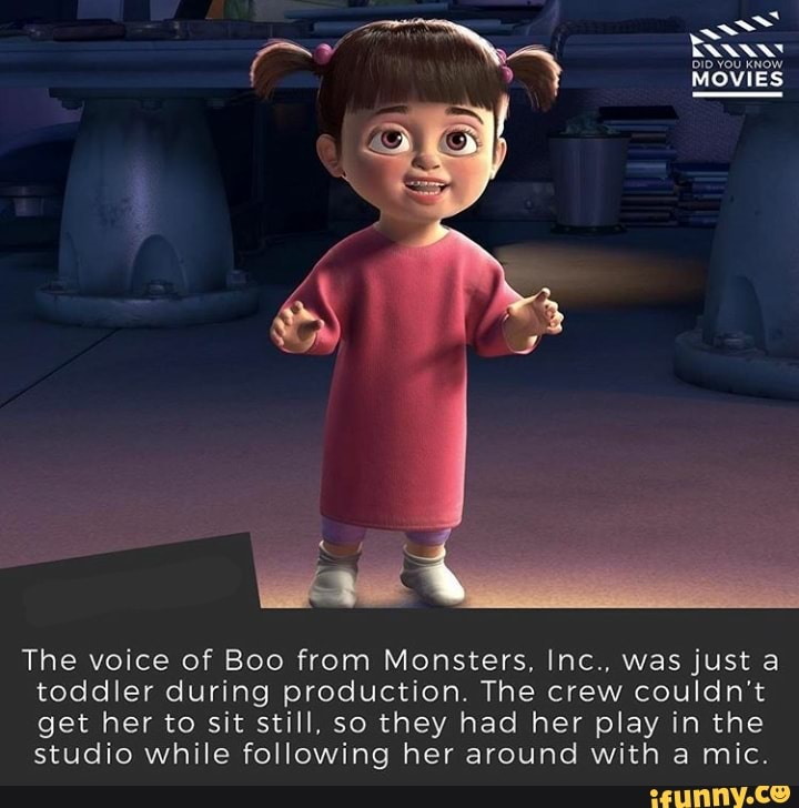 The voice of Boo from Monsters. Inc., was just a toddler during ...