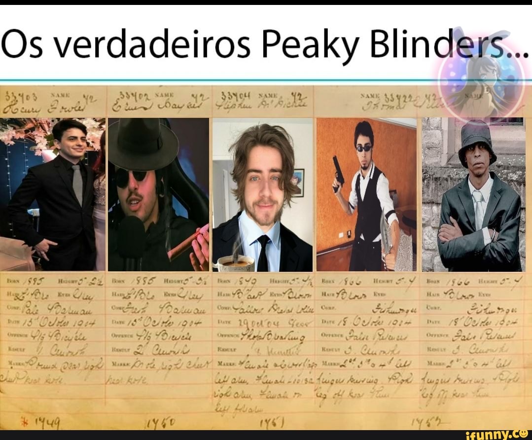 Os verdadeiros Peaky Blinders...
Me