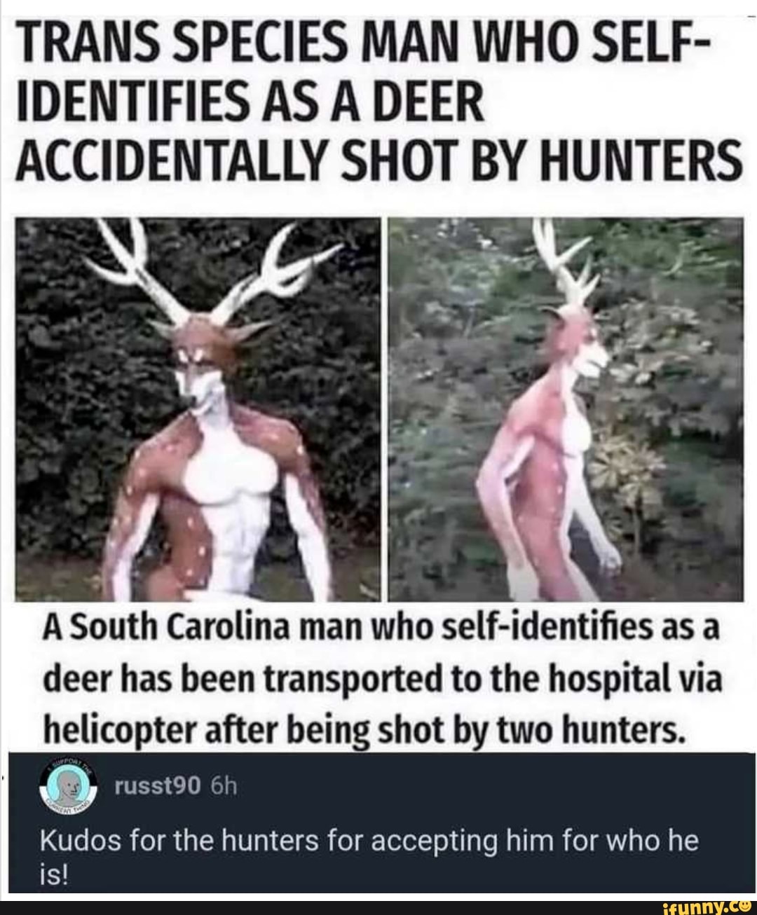 Deer hunter sleeping meme