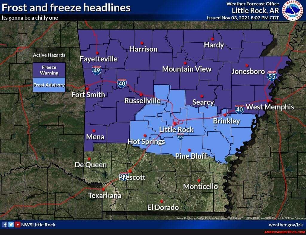 Weather Forecast Office Frost and freeze headlines Little Rock, AR ...